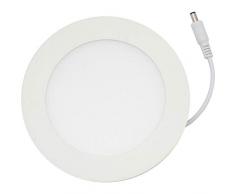 Plafonnier LED - 12 W - Blanc chaud (~ 3000 K) - Plafonnier rond plat - Blanc chaud 9 Watt Blanc chaud
