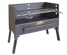 IMEX EL ZORRO 71421.0 Barbecue de Table avec Grille zinguée, Noir, 43. 5 x 24. 5 x 39. 5 cm