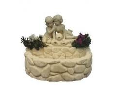 Vieille Pierre F212 Fontaine Bassin Bambin a la cruche, Pierre