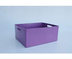 Bac à fleurs et de rangement jardin avec poignées 34L violet - Fabrication française