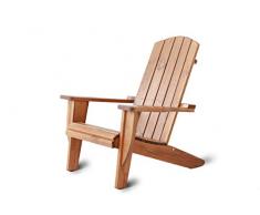 Ambientehome Fauteuil de Jardin Adirondack Ottawa en pin Massif, Ton Marron, 90x81x99 cm