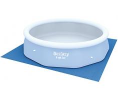 Bestway 58001 Tapis de sol carré 305 x 305 cm pour piscine hors sol Fast Set™, Steel Pro™, Steel Pro Max™ et Hydrium™