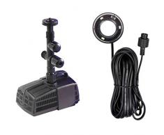 Hozelock Cascade 1500 + éclairage LED Noir