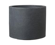 PP-PLASTIC Pflanztopf Rondo Ø48xH40,5 cm Pot à Plantes, Schwarz-Granit, 50 cm