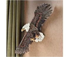 Design Toscano KY2007 Sculpture Murale représentant la Puissance de l’Aigle du Ciel, Multicolore, 18 x 66 x 19 cm
