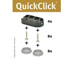 Wagner QuickClick® Chaise Patins//Lot de 4 à Visser pour Cantilever//Hyper – 42 x 20 mm – 15831600