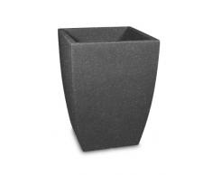 Floralo Pot de Fleurs Marino 45 XH61 cm, carré, Noir/Granite