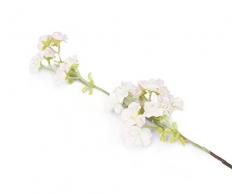 Floral Elegance 68 cm Artificielle Tige Simple Blanc et Rose à Pointe Japonais Cerisier x 12 – Gamme Fleurs Artificielles Soie