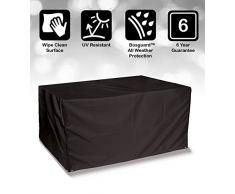 Bosmere D555 Storm Black Housse pour Table de Jardin de 6 Places Rectangulaire Noir 170 x 94 x 71 cm