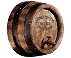 Design Toscano Tonneau de Vin Décor de Vignoble Français Sculpture Murale, 46 cm, polyrésine, palette complète de couleur