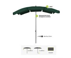 greemotion Parasol rectangulaire inclinable vert – Grand parasol de jardin – Parasol anti UV 50+ - Parasol orientable et réglable en hauteur – Parasol de table 10 baleines haute qualité