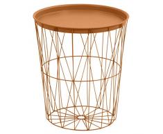 greemotion Table à Panier, Acier, cuivre, Ø ca. 40 cm