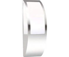 Lampe extérieure acier affiné, satiné, pour montage mural IP44, LxLxH:80x95x253, excl. 1xE27 11W 230V