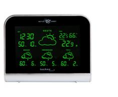 Technoline WD 2900 – Station météo par Satellite avec prévisions sur 4 Jours et écran LED Couleur, Design Moderne, Mieux Qu’Un thermomètre