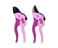 Spear & Jackson Cuttingset15 Compact à cliquet et Ensemble de Sécateur à Enclume – Violet