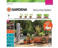 GARDENA Kit darrosage goutte-à-goutte pour plantes en pots M automatic : système Micro-Drip pratique avec programmateur pour 7 pots et 3 jardinières (13002-20)