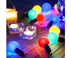 GardenKraft 62150 Parti Ampoule LED Fonctionnement à Piles Minuteur Lumière – Multicolore (Lot de 20)