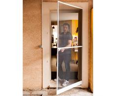 WerkaPro 11136 - Porte moustiquaire - En Aluminim - 1 x 2,25 m - Tulle en Fibre de Verre - Installation Facile