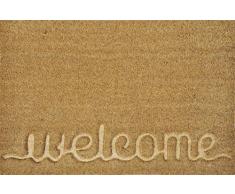 Verdemax 5478 Paillasson carré Welcome Beige