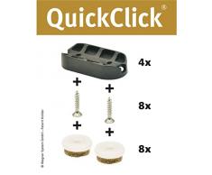 Wagner QuickClick® Chaise Patins//Set de 4 à Visser pour Cantilever//Ultra Soft – 42 x 20 mm – 15831300
