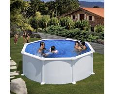 Gre KITPR558 Piscine Acier Ronde H 132 M Blanche Atlantis,