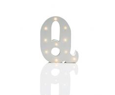 Festive Lights Lettres Lumineuses LED Bois Blanc 16cm à Piles - Chiffres et Symboles Disponibles - Ideal Decor Chambre, Mariage ou Noel