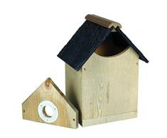 Gardman AE80008 Nichoir à Ouvertures Multiples, Naturel, 16x19,5x26 cm