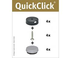 Wagner QuickClick® Chaise Patins//Lot de 4 à vis//Duo – Diamètre 20 mm – 15780800