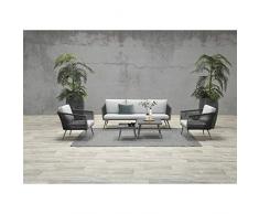 Garden Impressions Canberra Salon de Jardin, Gris Arctique/Rope Gris Foncé/Gris Clair