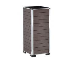 EVERFLOOR - Jardinière élégante et décorative en bois composite pour intérieur et extérieur-marron-27 x 27 x 59 cm