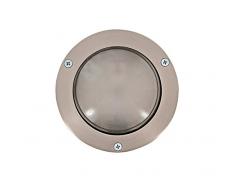 NB LIGHTING-APPLIQUE EN LAITON RONDE FINITION NICKEL, PUCK ART 116, DIFFUSER EN VERRE SATINE DOUILLE EN PORCELAINE G9 MAX.40W 14 x 5,5cm