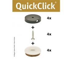 Wagner 15808600 QuickClick® Lot de 4 Patins à Visser pour Chaise de 30 mm de diamètre
