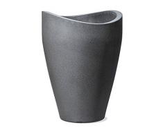 Scheurich 54267 254/67 Wave Globe High Pot de Fleurs Plastique Granit Noir 51 x 51 x 67 cm