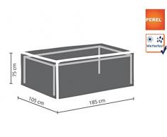 Perel Garden oct180 Housse de Protection pour Table de Jardin de Maximum 180 cm, Anthracite, 185 x 105 x 75 cm