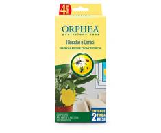 Orphea Insecticide, pièges adhésifs chromotropiques sans Poison. Action Naturelle et sans Odeur Contre Les Mouches, Les punaises et Les parasites des Plantes, 4 pièges