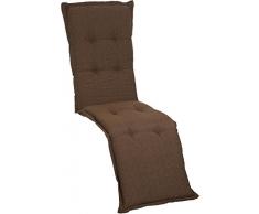 beo RE - Coussin de Chaise de Jardin - Série supérieure Nice P202 - Marron foncé - 170 cm x 52 cm x épaisseur Environ 8 cm