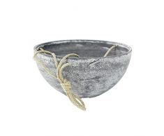 TS Panier à Fleurs Suspendu Cera-Mix Récipient Pot Nova, résistant au Gel et léger 25 x 25 x 12 cm Béton