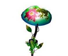 Trans Continental Group Lampe de Jardin à LED et énergie Solaire en Forme de Champignon Motif Grenouille