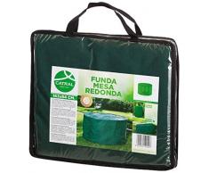 Catral 53010021 – Housse pour Table Ronde, Polyester, 163 x 163 x 84 cm, Couleur Vert foncé