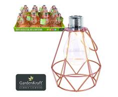 Benross Style Art déco sur Pied ou à Structure en métal lumière LED Lanterne Solaire, Cuivre