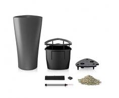 LECHUZA Premiuim Delta 40 75 cm de Haut Blanc Brillant darrosage Automatique Pot de Fleurs Pot de Fleurs