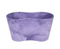 Ivyline Artstone Pot de Fleurs, Bac à Plante Duo Claire, résistant au Gel et ultraléger, Violet, 26x13x14cm