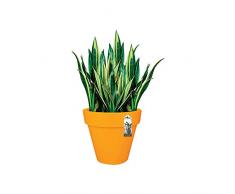 Elho Pure Round 50 - Pot De Fleurs - Ocre - Intérieur & Extérieur - Ø 49 x H 44.4 cm