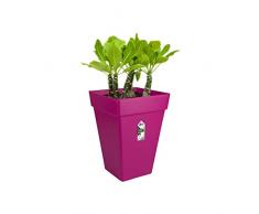 Elho Loft Urban Carré Haut 30 - Pot De Fleurs - Cerise - Extérieur - Ø 29.5 x H 41.5 cm