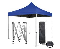 GREADEN Tente Pliante Bleu Marine 3x3m Super Robuste Tube 40mm en Aluminium Bâche 300g/m2 étanche Barnum Pliable Jardin marché, Sac de Transport
