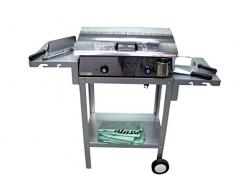 Planchaelec 89602 Lux 600 Pack Plancha Electrique Inox 60 x 43 x 20 cm