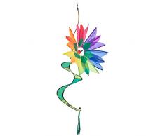 HQ Swinging Flower Rainbow Girouette, Multicolore, 40 x 15 x 120 cm