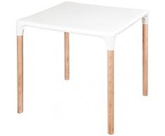 Joluce 005.02.7101.010418 Table de Jardin Plastique Blanc 74 x 74 x 72 cm