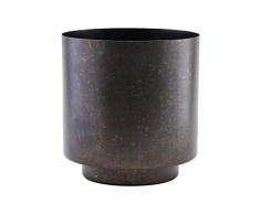House Doctor Sp0873 Como Pot de Fleurs Fer Mat/Noir Hauteur 19 cm Diamètre 15 cm