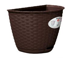 Stefanplast 2075958 Natural Pot de Fleurs pour Montage Mural Moka 30 x 20 x 22 cm